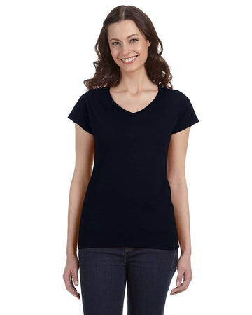 Softstyle® Ladies 4.5 oz. Junior Fit V-Neck T-Shirt