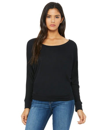 Ladies Long-Sleeve Off Shoulder T-shirt